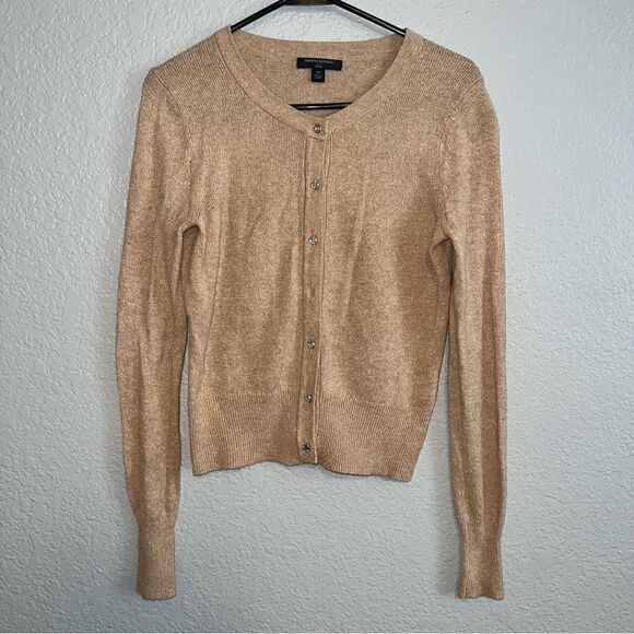 Banana Republic Womens Angora Long Sleeve Button Up Knit Cardigan Sweater Tan MP - Picture 1 of 7